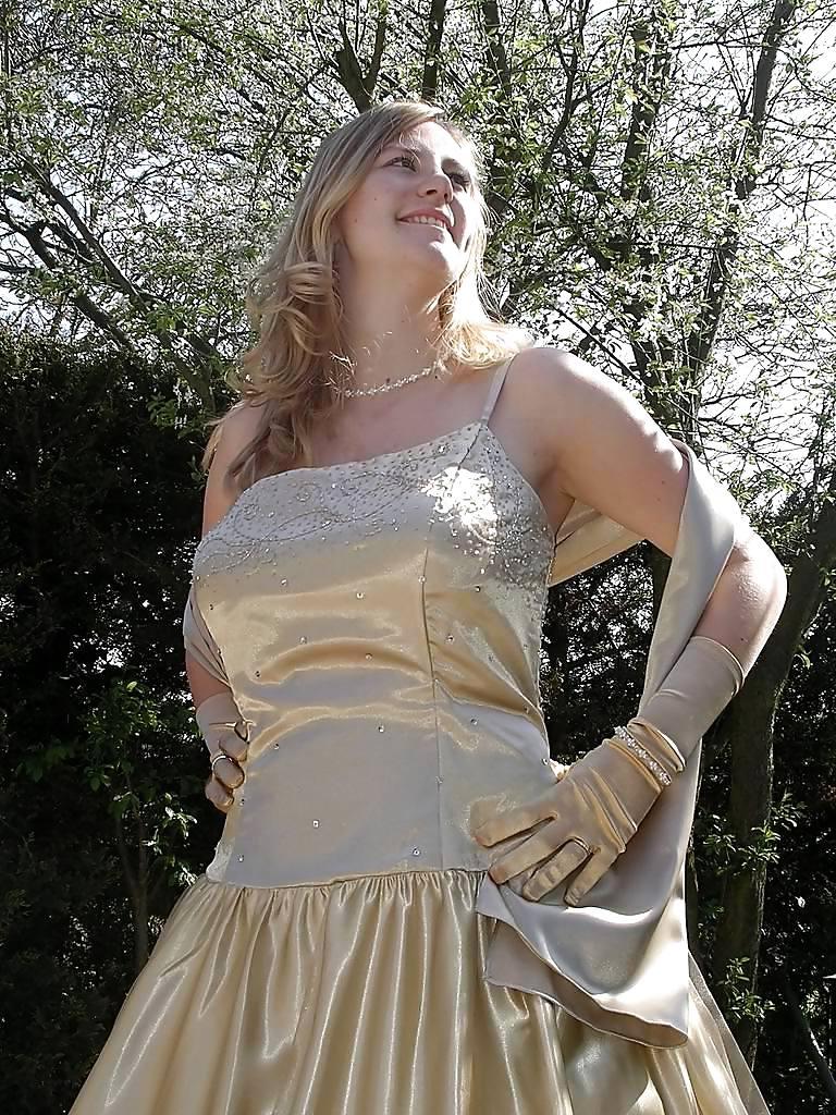 18P Prom Dress & Gloves