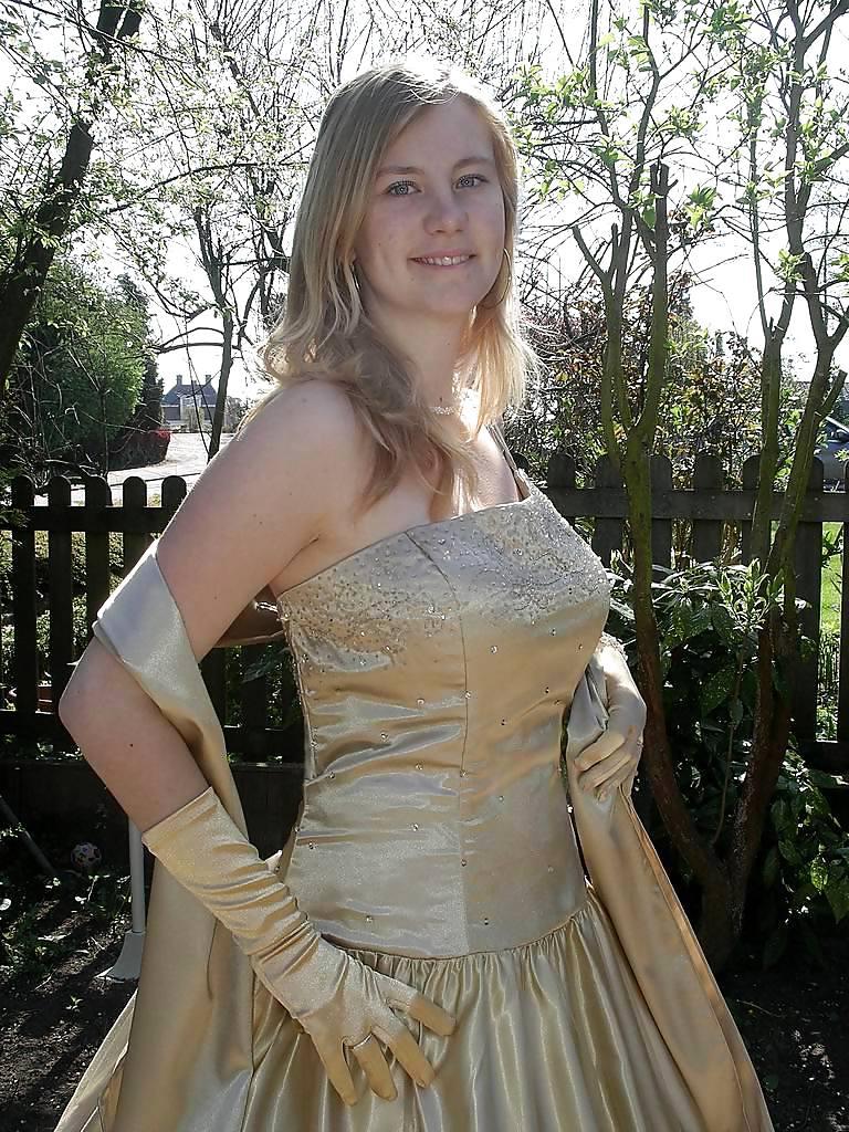 18P Prom Dress & Gloves
