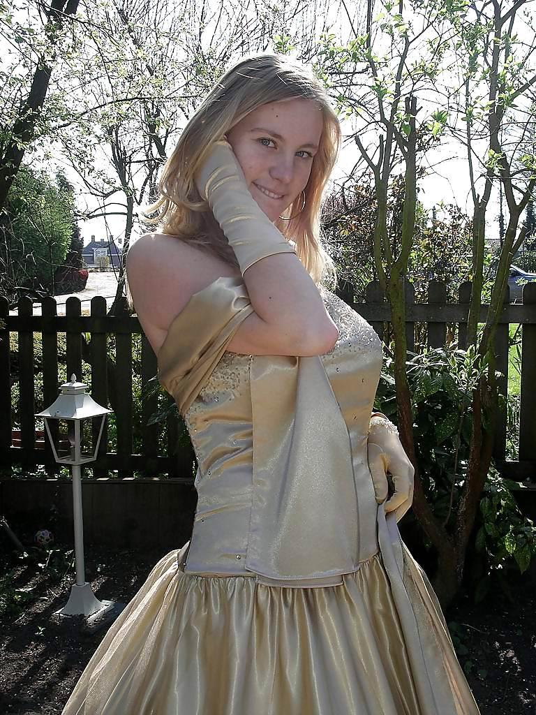 18P Prom Dress & Gloves