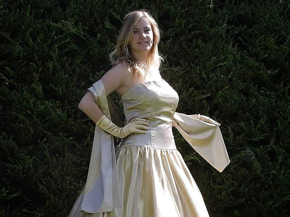 18P Prom Dress & Gloves