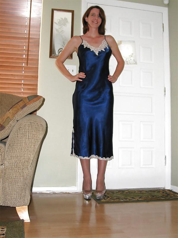 25P Satin Dress & Pantyhose