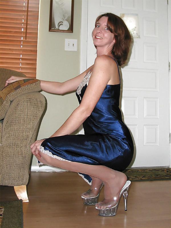 25P Satin Dress & Pantyhose