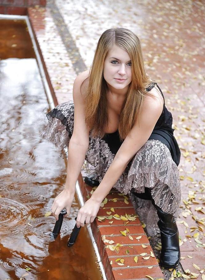 15P Danielle Ftv in Gllasses shoot with Black dress