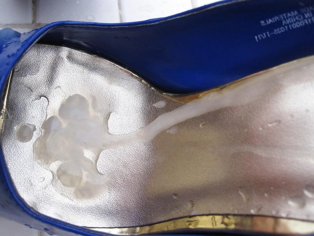 20P Blue Mossimo High Heel Peep Toe Shoes Cummed