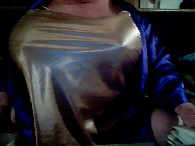 4P Blue and silver satin smoking