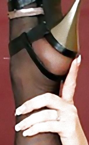 16P Foursome black stockings sex teen