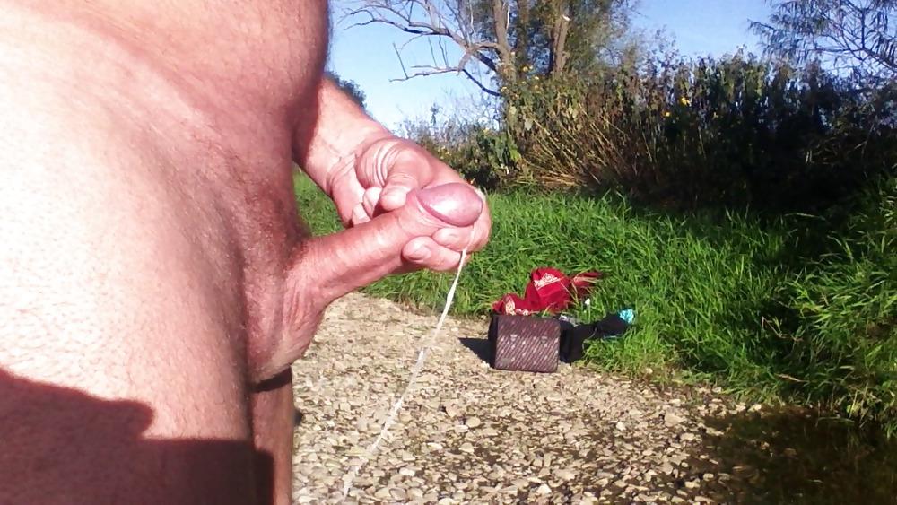 15P Big cock in nature a lot of cum