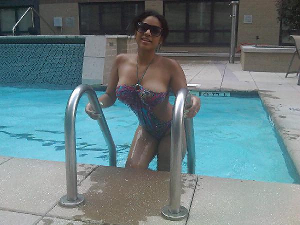 8P My swimwear barely holds my boobs and ass....