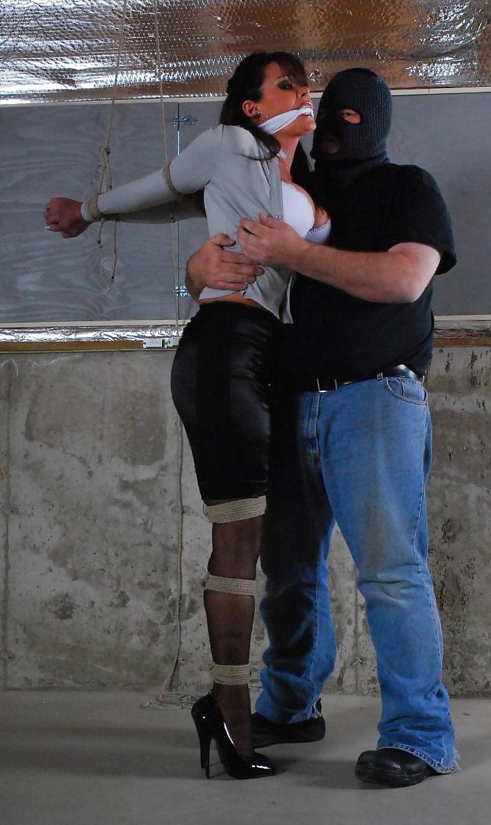 25P Busty milf tied up and groped