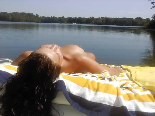 25P My girlfriend Misty nude on the boat