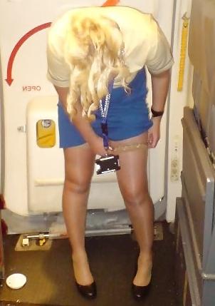 21P Flight attendants stockings ans pantyhose