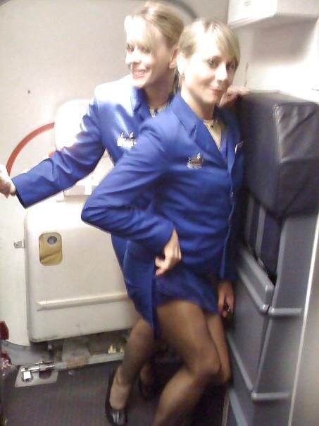 21P Flight attendants stockings ans pantyhose