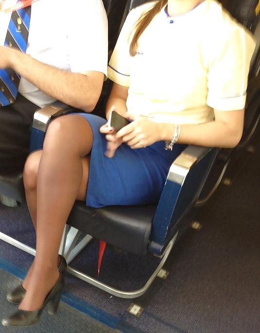 21P Flight attendants stockings ans pantyhose