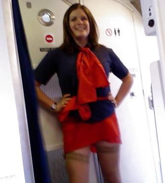 21P Flight attendants stockings ans pantyhose