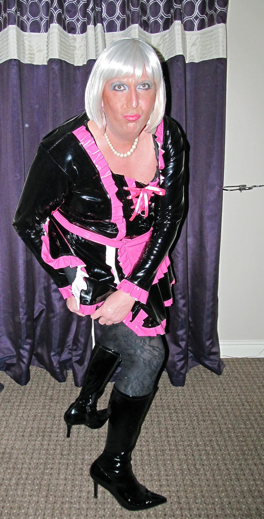 22P Chrissie the pvc maid has a 4 some