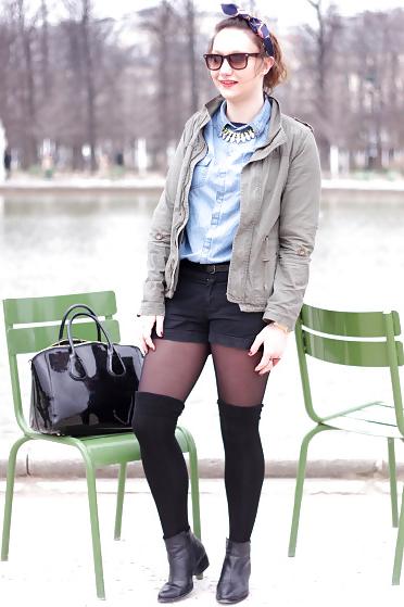25P French bloggers Mode with sexy legs 14