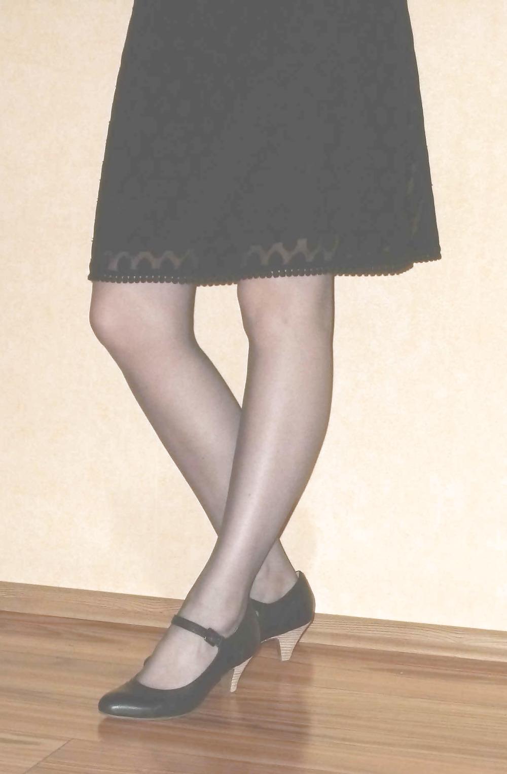25P Blue Nylons and Pumps