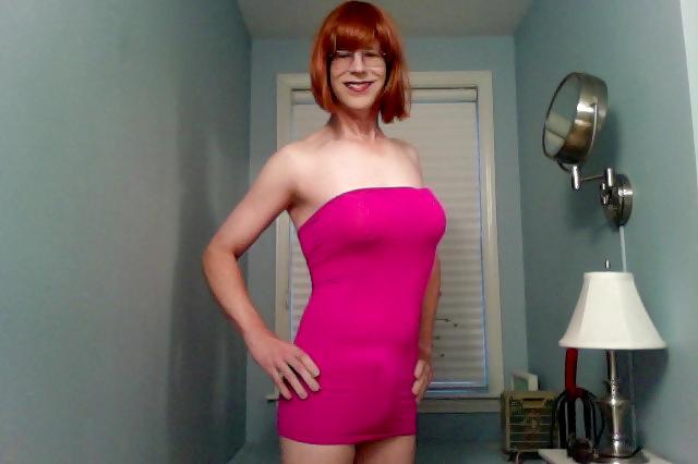 11P Pink Dress with big tits