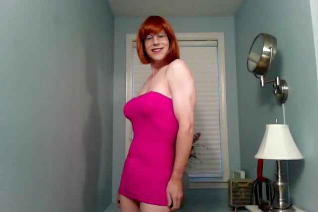 11P Pink Dress with big tits