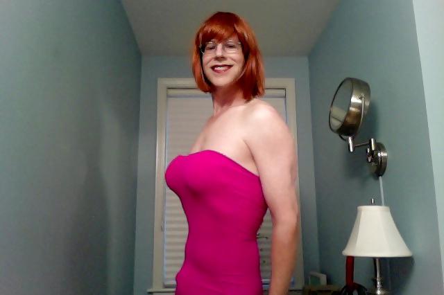 11P Pink Dress with big tits