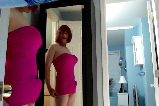 11P Pink Dress with big tits