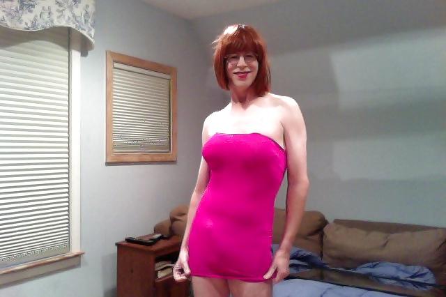 11P Pink Dress with big tits