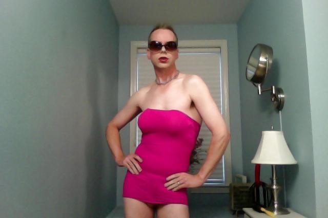 11P Pink Dress with big tits