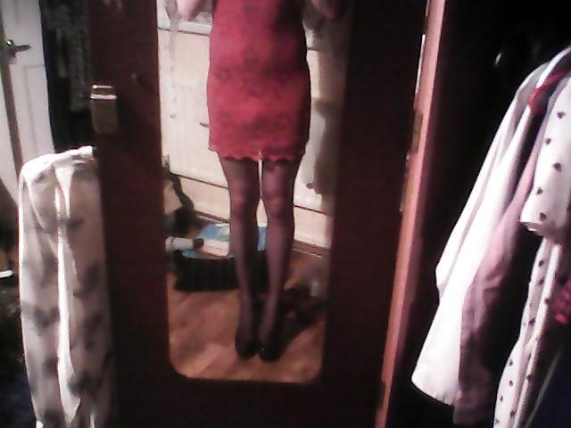 12P Sissy Teen Wearing Step Moms Dress and Stockings x
