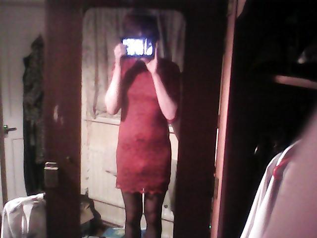 12P Sissy Teen Wearing Step Moms Dress and Stockings x