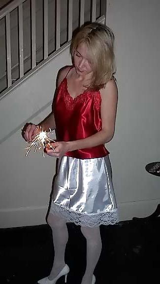 24P Satin Dress, Slip & Camisole