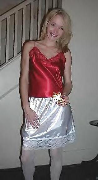 24P Satin Dress, Slip & Camisole