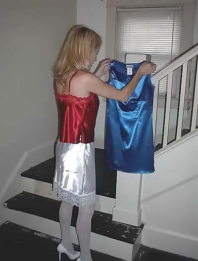 24P Satin Dress, Slip & Camisole