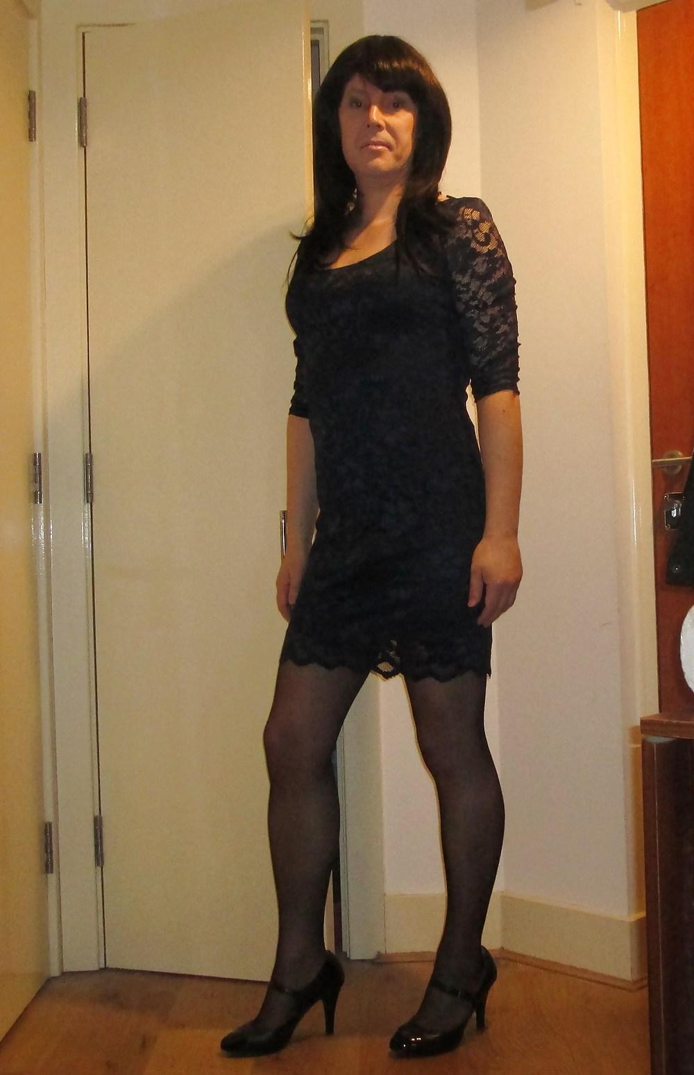 11P Sexy short lace dress and tights