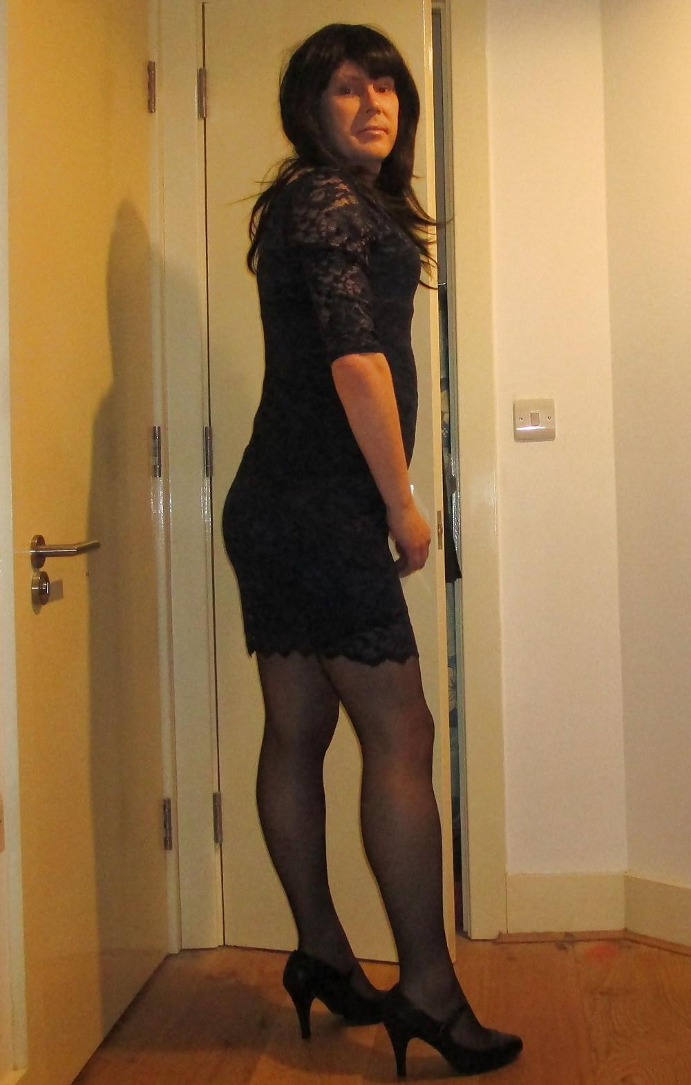 11P Sexy short lace dress and tights