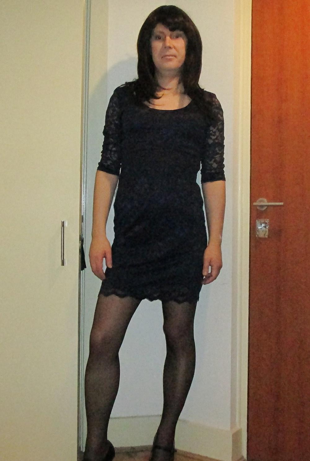 11P Sexy short lace dress and tights