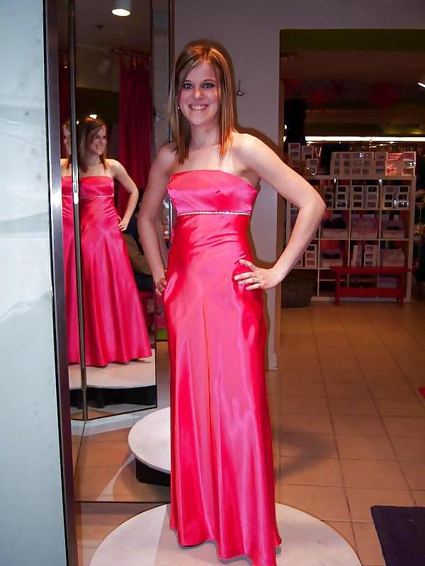10P Single girl in Prom dress