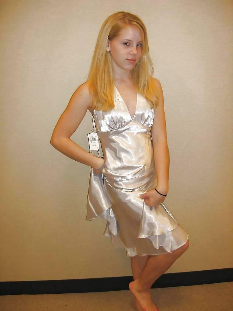 10P Single girl in Prom dress