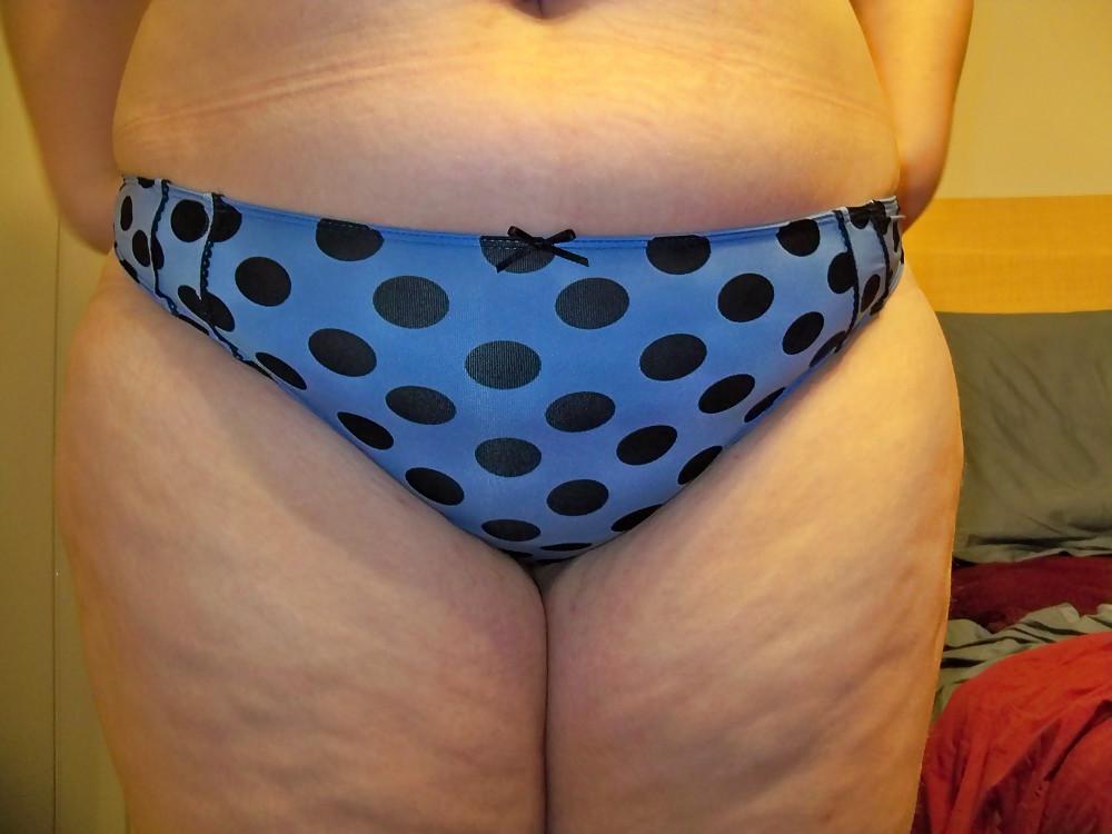 4P Blue Polka Dot Thong