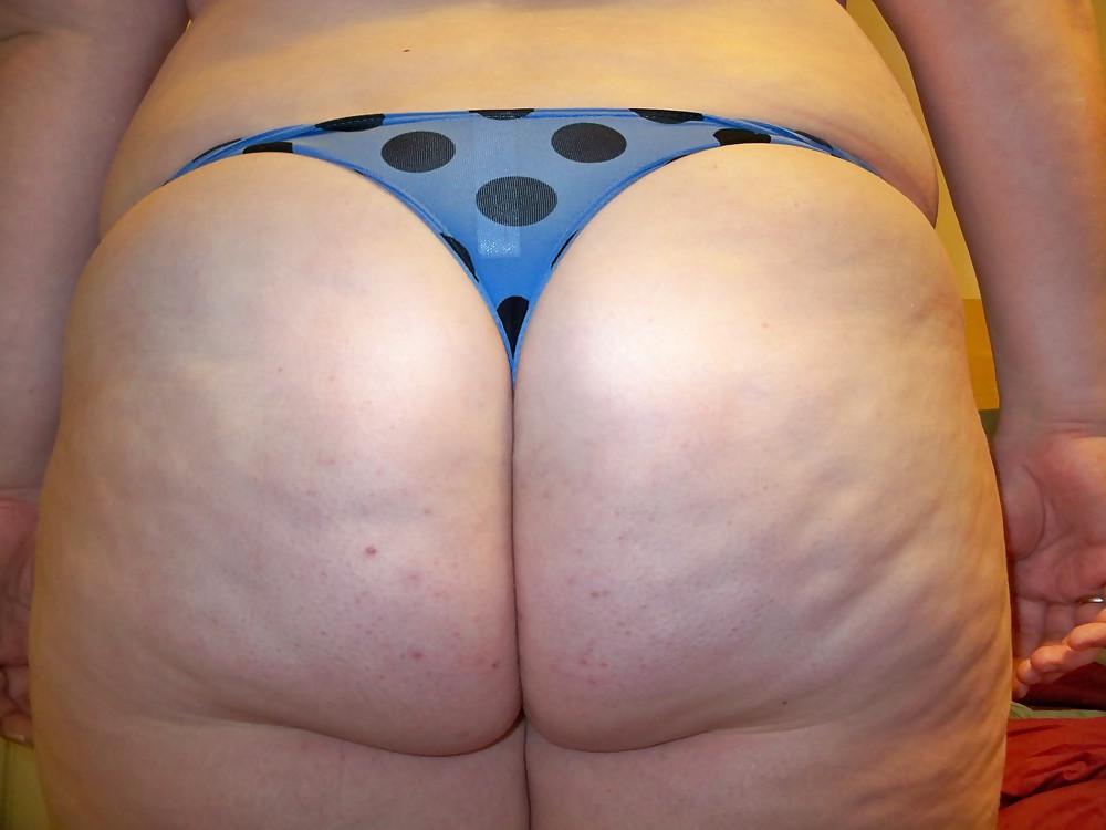 4P Blue Polka Dot Thong