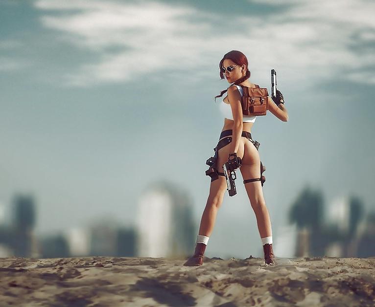 11P Lara Croft Cosplay & nudes