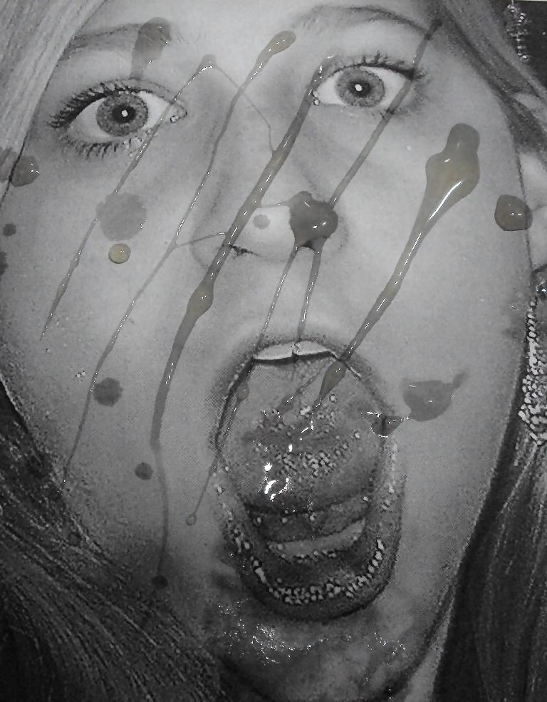 5P Cum on pics of...