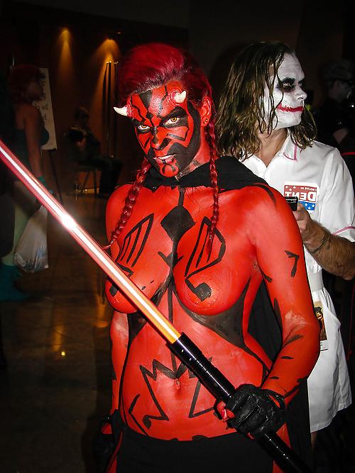 15P Painted Female Exhibitionists - Cosplay 4