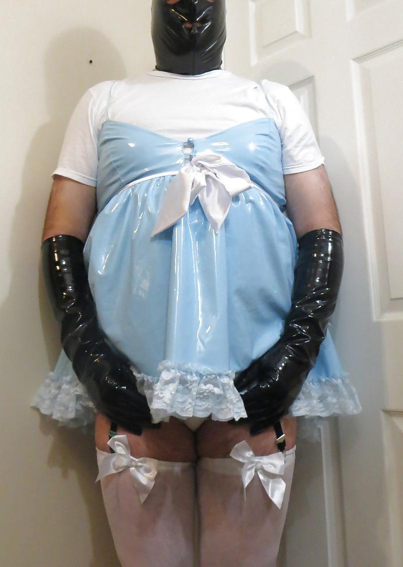 7P PVC Blue Baby Doll dress