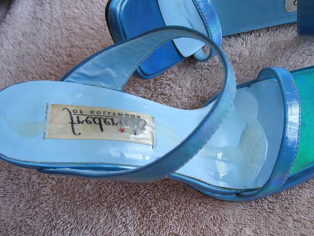 25P Blue Fredericks Heels Cummed Again