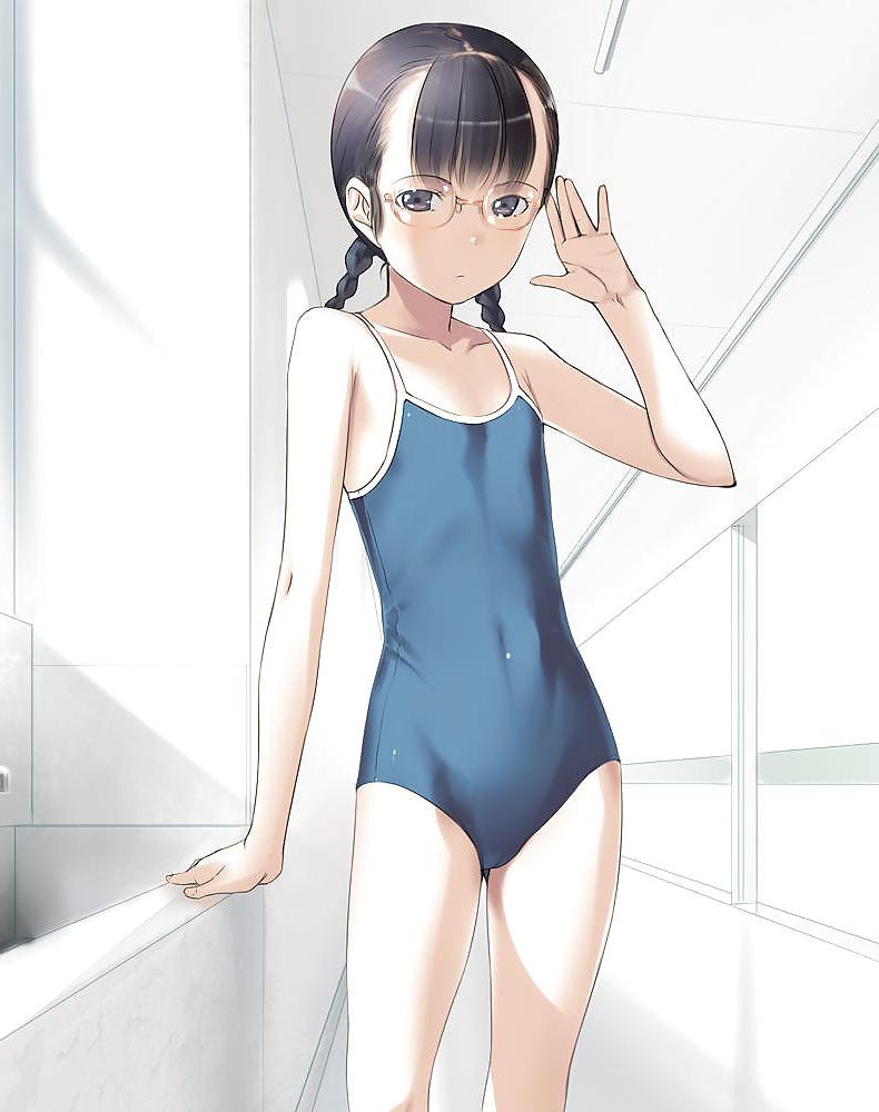 25P HENTAI Cute girl in School Swimsuit