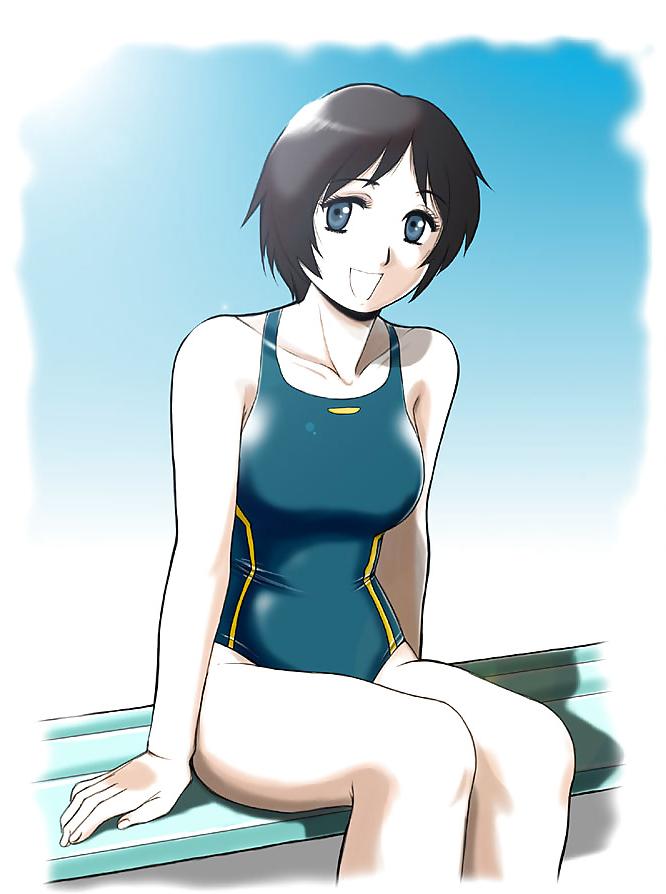 25P HENTAI Cute girl in School Swimsuit