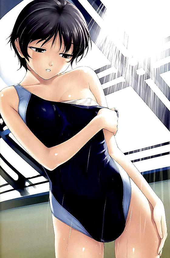 25P HENTAI Cute girl in School Swimsuit