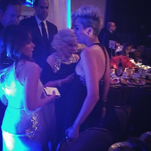 25P Sexy Dress Miley Cyrus at the Clive Davis Grammy Party 2013