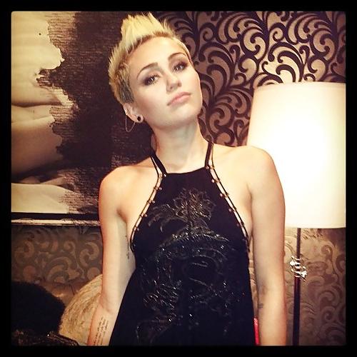 25P Sexy Dress Miley Cyrus at the Clive Davis Grammy Party 2013