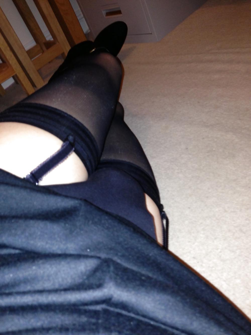 25P New little black dress and stockings